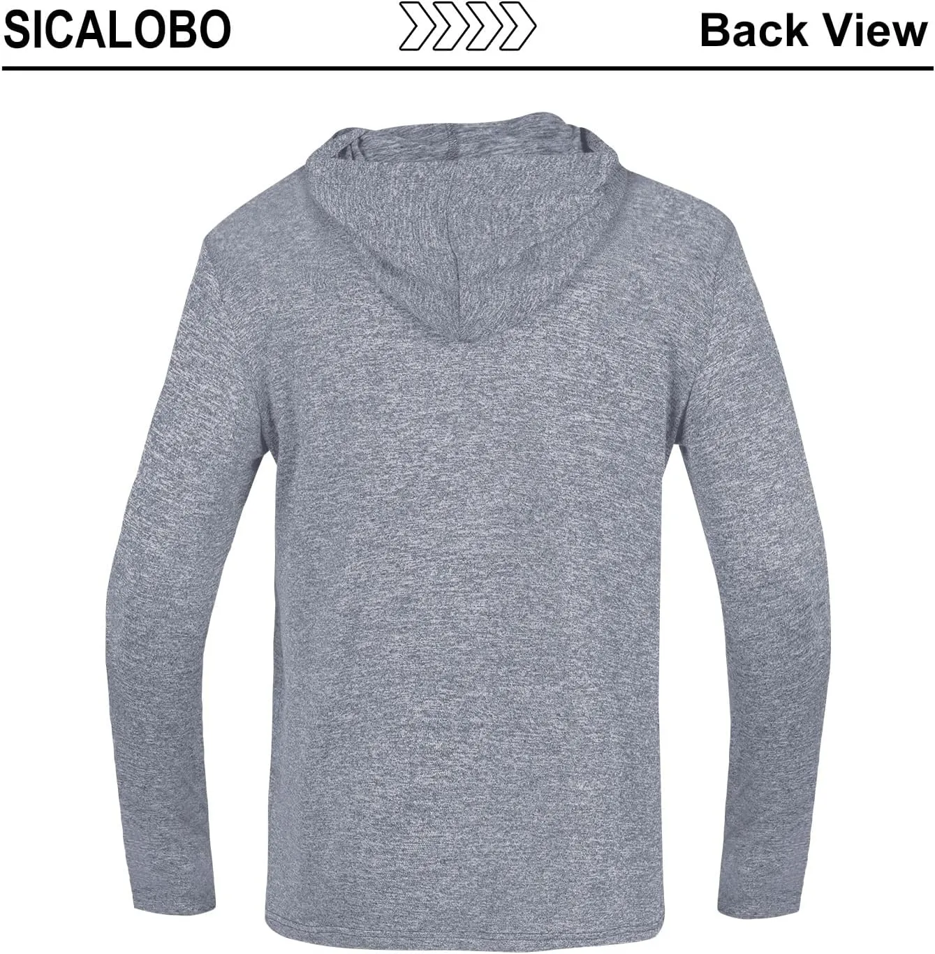 3 Pack Men's Sun Protection Hoodie UPF 30  Long Sleeve Rash Guard Tee Moisture Wicking Pullover T-Shirts