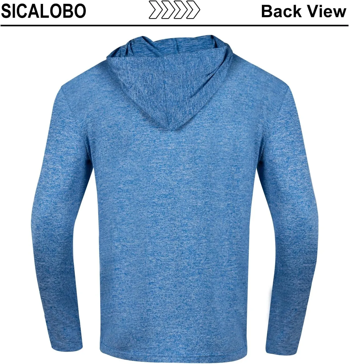 3 Pack Men's Sun Protection Hoodie UPF 30  Long Sleeve Rash Guard Tee Moisture Wicking Pullover T-Shirts