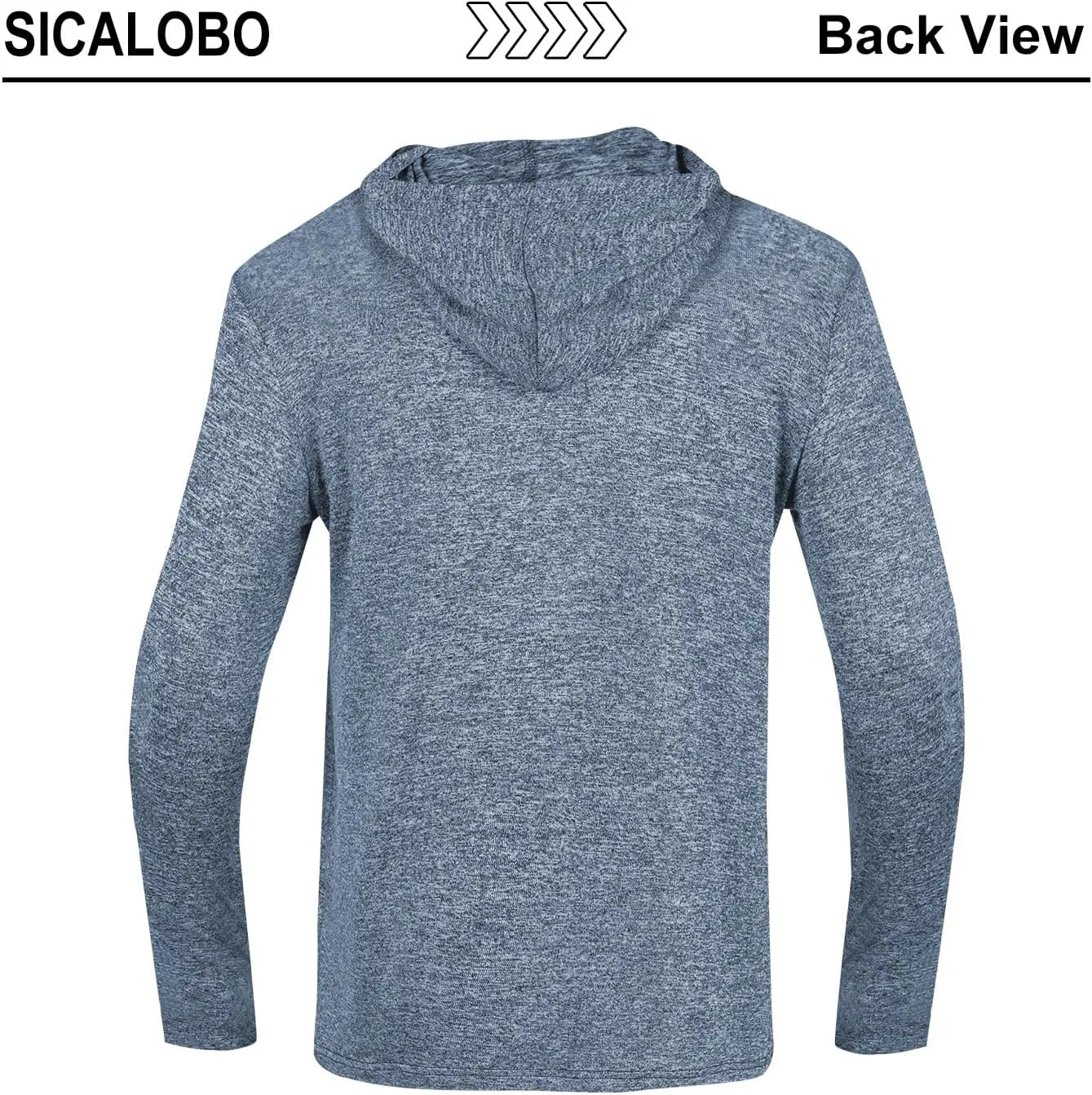 3 Pack Men's Sun Protection Hoodie UPF 30  Long Sleeve Rash Guard Tee Moisture Wicking Pullover T-Shirts
