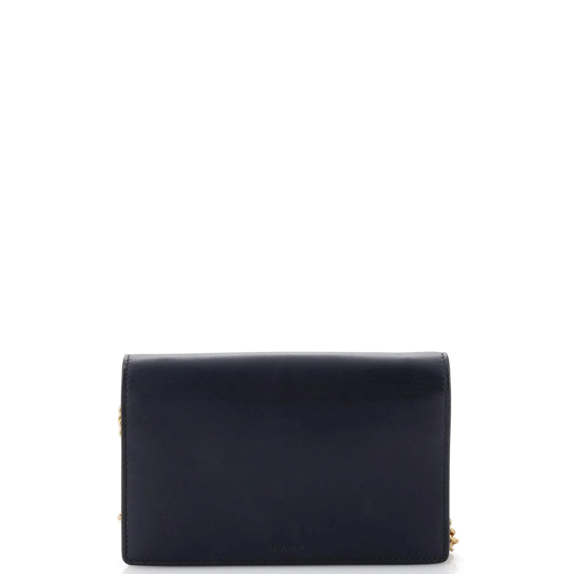 Animalier Chain Wallet Colorblock Leather