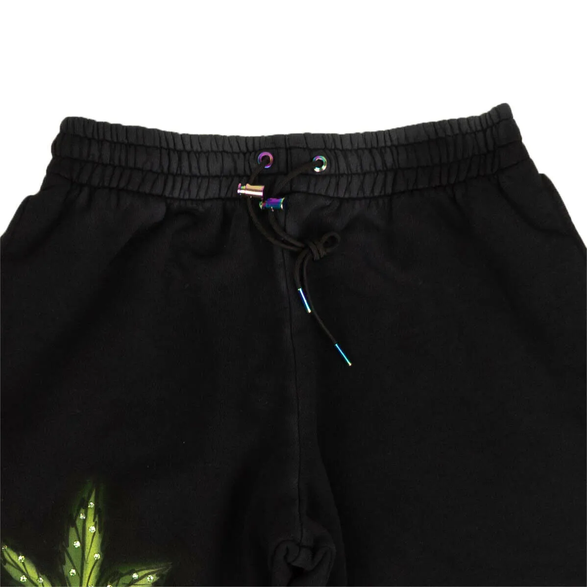 Bossi Airbrush Rhinestone Sweatpants - Black