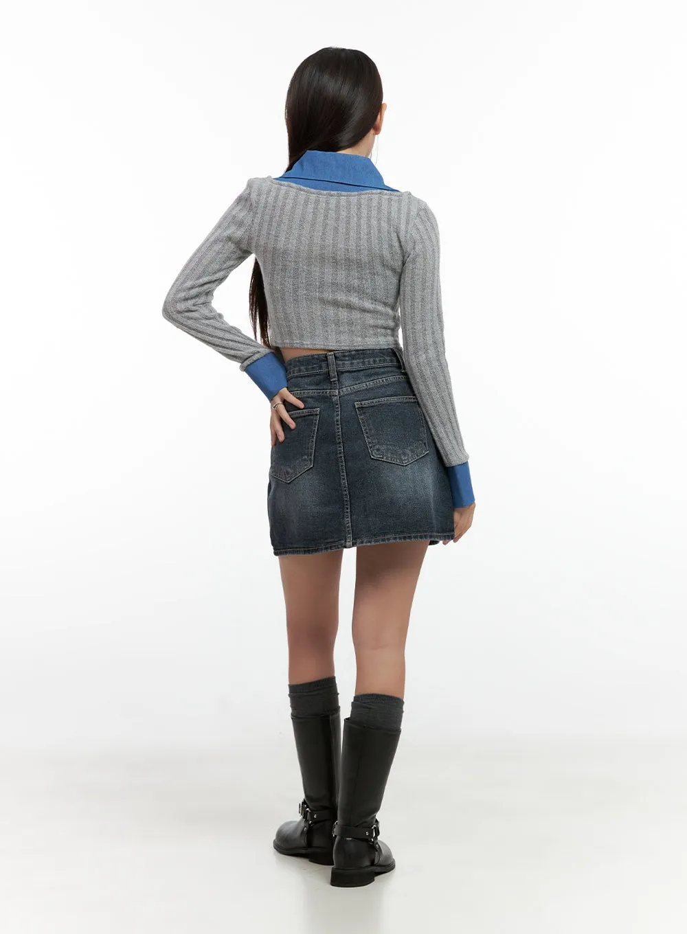 Colorblock Knit Shirt CN412