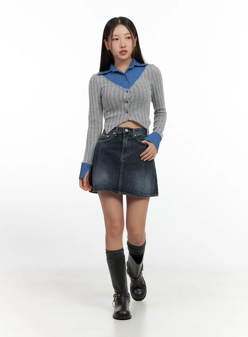 Colorblock Knit Shirt CN412