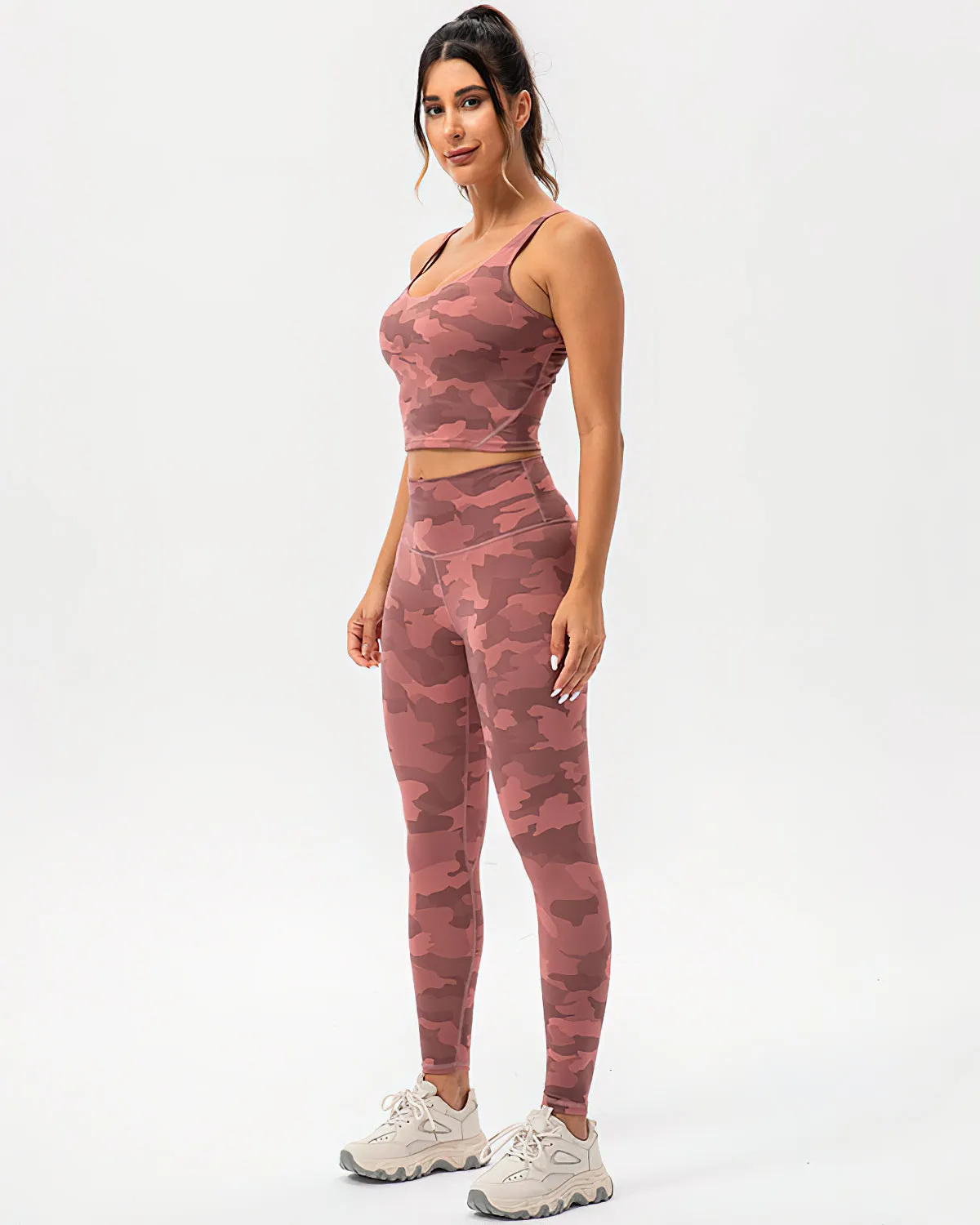 Harper Camo Leggings - Pink