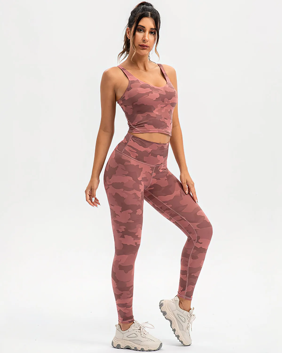 Harper Camo Leggings - Pink