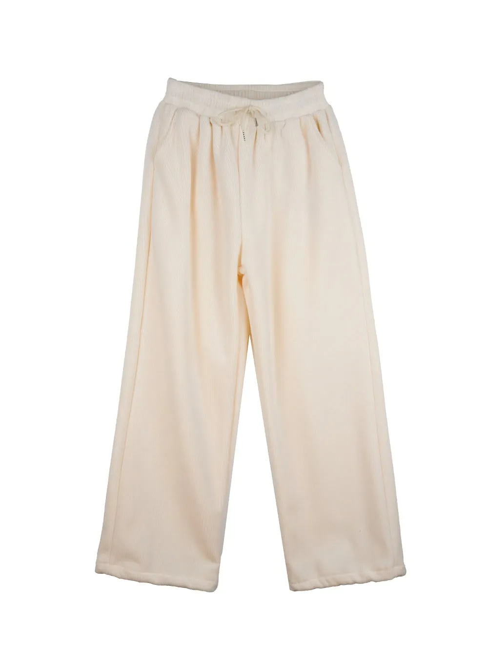 Velvet Drawstring Wide-Fit Sweatpants ON408