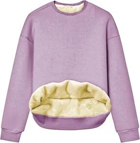 Yeokou Women's Winter Hoodies Pullover Sherpa Fleece Warm Heavyweight Sweatshirt