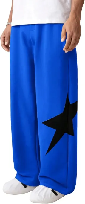 ZAFUL Men's Sweatpants Pattern Fuzzy Fleece-Lined Drawstring Jogger Sweatpants Athletic Pants